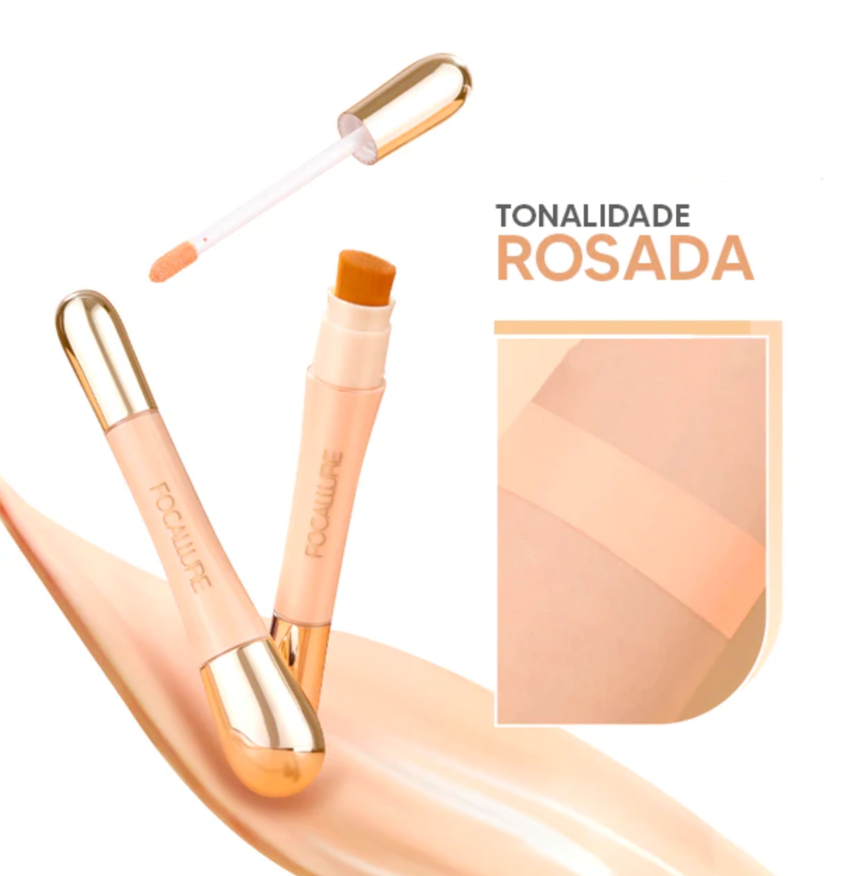 Corretivo Focallure 2 em 1 - Anti Manchas e Rejuvenescedora