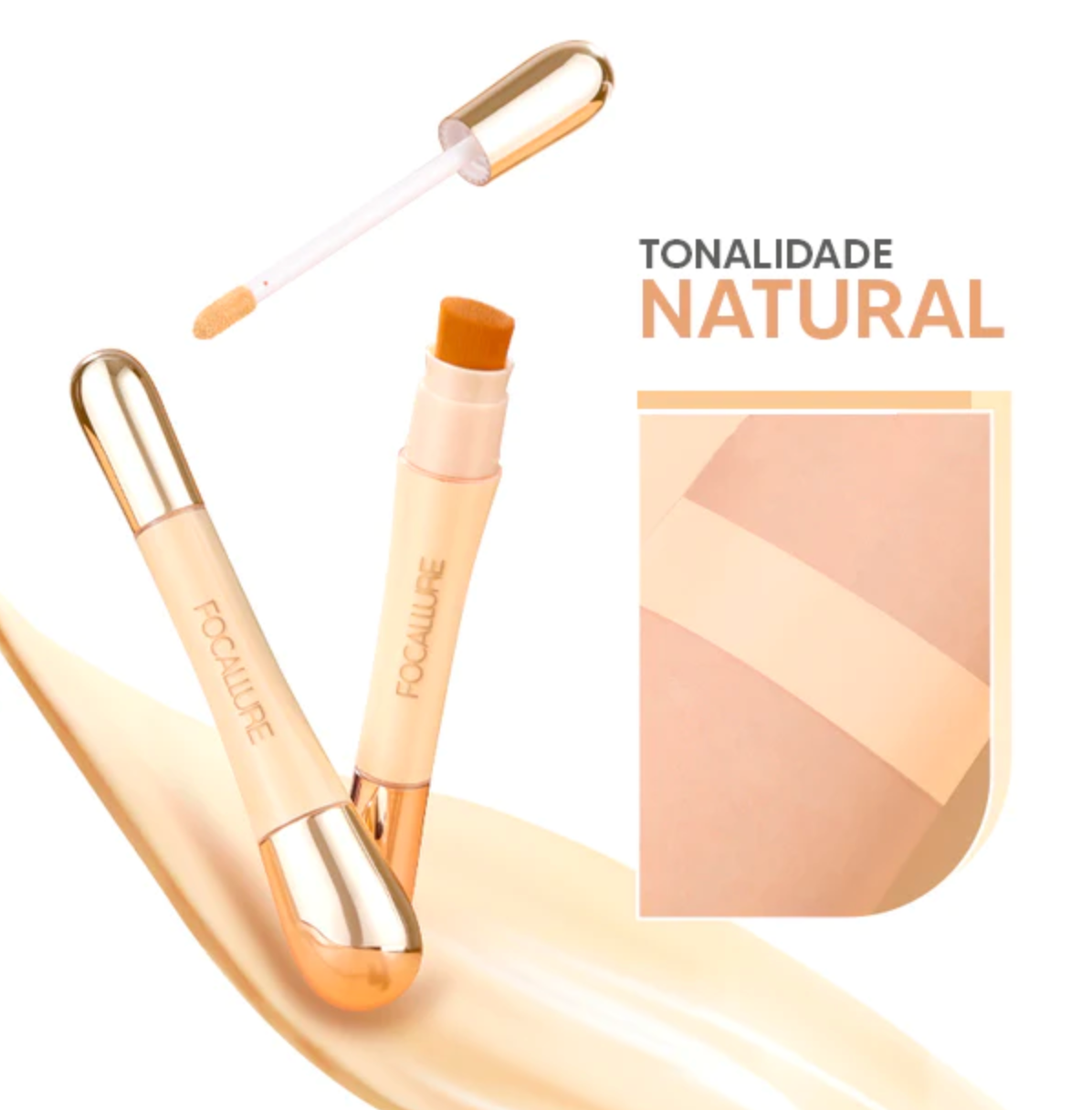 Corretivo Focallure 2 em 1 - Anti Manchas e Rejuvenescedora