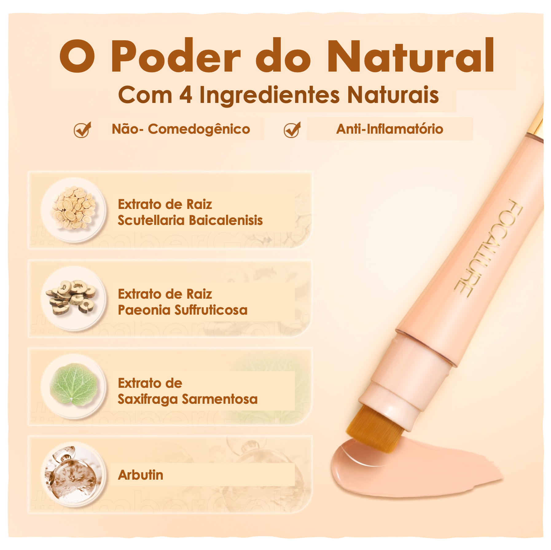 Corretivo Focallure 2 em 1 - Anti Manchas e Rejuvenescedora