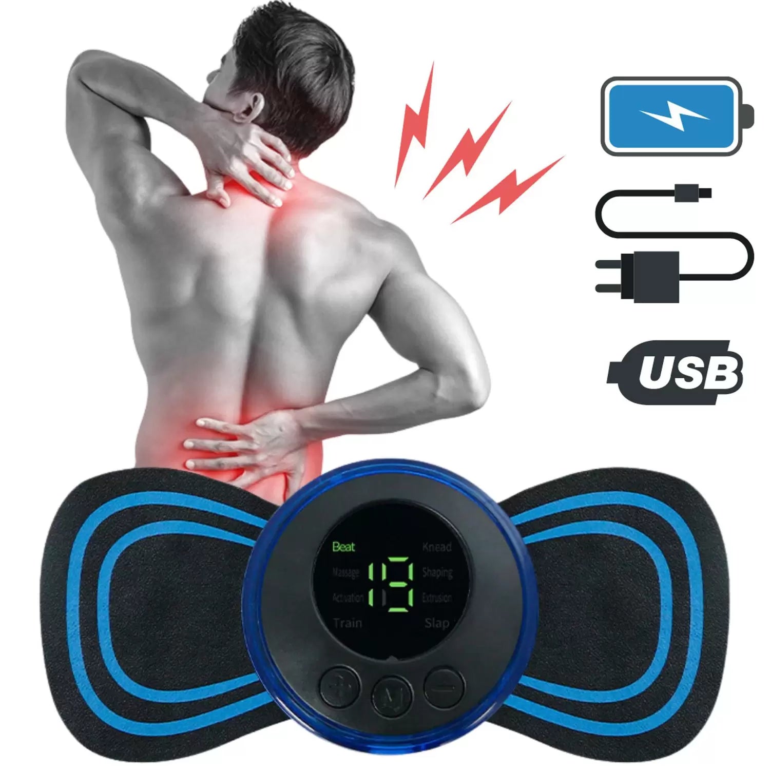 PulsarCervi - EMS Massageador Elétrico